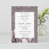 Magnolia Blume Diamonds Brautparty Einladung (Stehend Vorderseite)