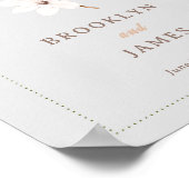Magnolia Blume Gästebuch-Zeichen Poster (Ecke)