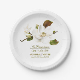Magnolia-Blume-Gedenkpapier Pappteller