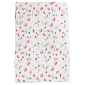 Magnolia Blume Geschenktasche, rosa Magnolien Mittlere Geschenktüte (Rückseite)