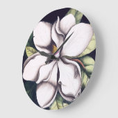 Magnolia-Blume Große Wanduhr (Winkel)