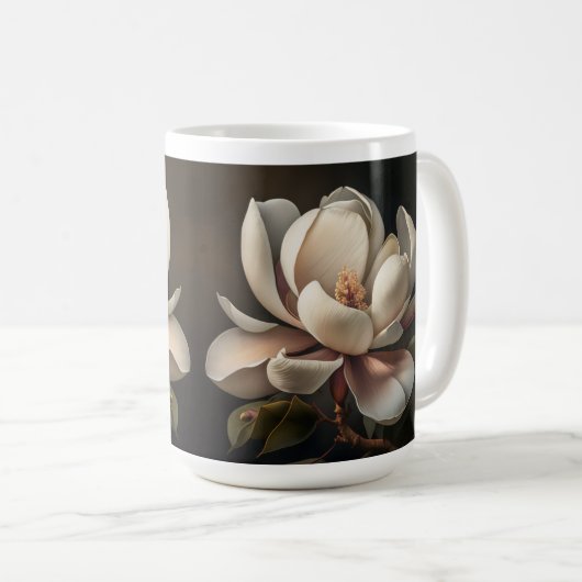 Magnolia-Blume Kaffeetasse (VorderseiteRechts)