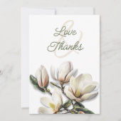 Magnolia Blume Liebe dank Message Card Einladung (Vorderseite)