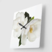 Magnolia Blume Magnolias Blume Quadratische Wanduhr (Winkel)