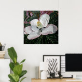Magnolia Blume Malerei Acrylwand Poster (Heimbüro)