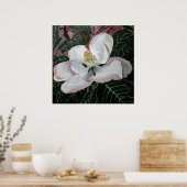 Magnolia Blume Malerei Acrylwand Poster (Küche)