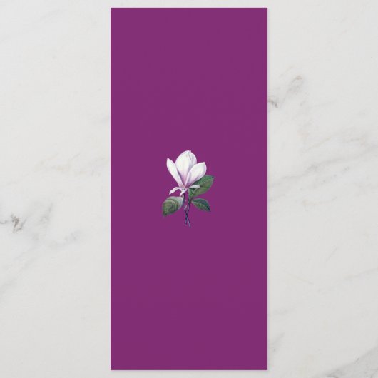 Magnolia Blume Menus Menükarte (Rückseite)