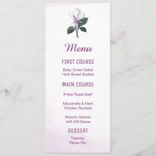 Magnolia Blume Menus Menükarte