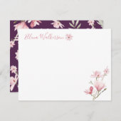 Magnolia-Blume Mitteilungskarte (Vorne/Hinten)