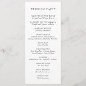 Magnolia Blume Moderne einfache Hochzeitsprogramme Programm (Rückseite)