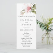 Magnolia Blume Moderne einfache Hochzeitsprogramme Programm (Stehend Vorderseite)