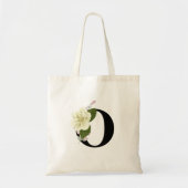 Magnolia-Blume-Monogramm Tragetasche (Vorne)