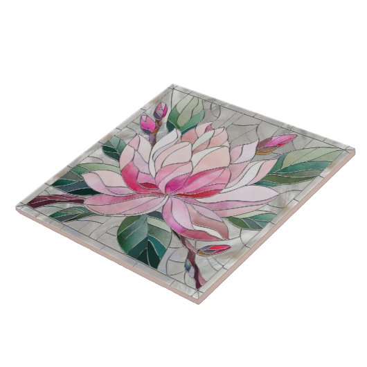 Magnolia Blume Mosaik Keramik Tile Fliese (Seite)