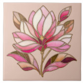 Magnolia Blume Mosaik Keramik Tile Fliese (Vorderseite)