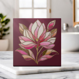Magnolia Blume Mosaik Keramik Tile Fliese