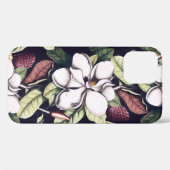Magnolia-Blume-Muster Case-Mate iPhone Hülle (Rückseite (Horizontal))
