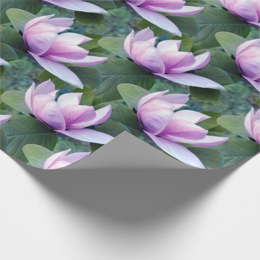 Magnolia-Blume-Muster Geschenkpapier (Ecke)