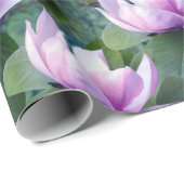 Magnolia-Blume-Muster Geschenkpapier (Rolleneckpunkt)