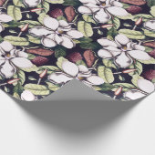 Magnolia-Blume-Muster Geschenkpapier (Ecke)