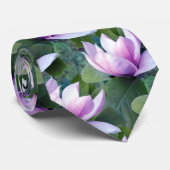 Magnolia-Blume-Muster Krawatte (Gerollt)
