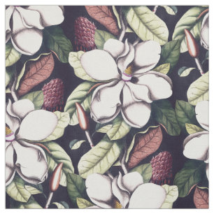 Magnolia-Blume-Muster Stoff
