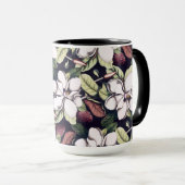 Magnolia-Blume-Muster Tasse (VorderseiteRechts)