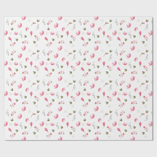 Magnolia Blume Packpapier, rosa Magnolia Geschenkpapier (Flach)
