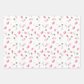 Magnolia Blume Packpapier, rosa Magnolias Geschenkpapier Set (Vorderseite 3)