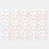 Magnolia Blume Packpapier, rosa Magnolias Geschenkpapier Set (Vorderseite)