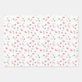 Magnolia Blume Packpapier, rosa Magnolias Geschenkpapier Set