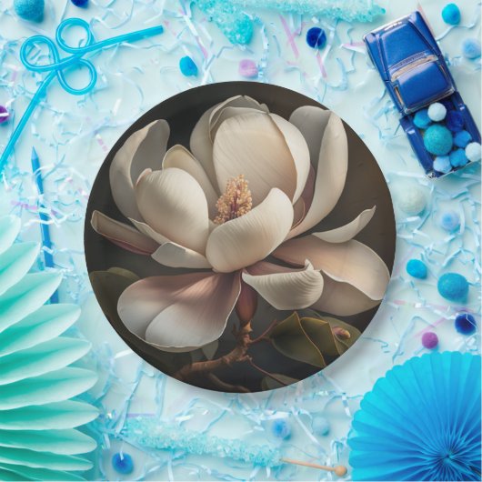 Magnolia-Blume Pappteller (Party)