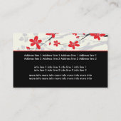 Magnolia Blume Rote Blüte Visitenkarte (Rückseite)