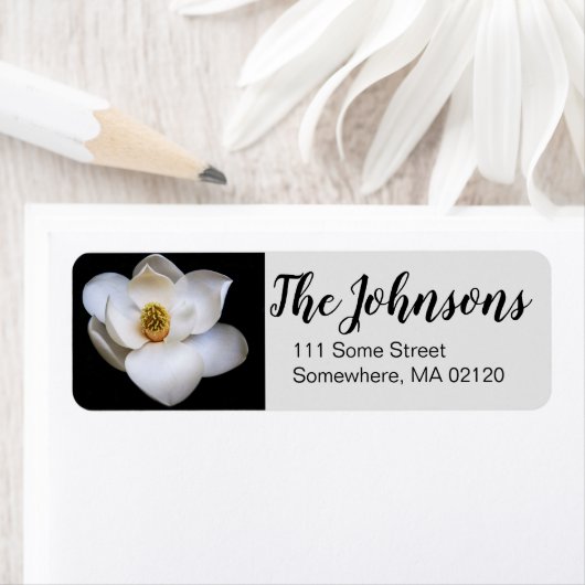 Magnolia Blume Rücksendeadressen-Aufkleber (Insitu)