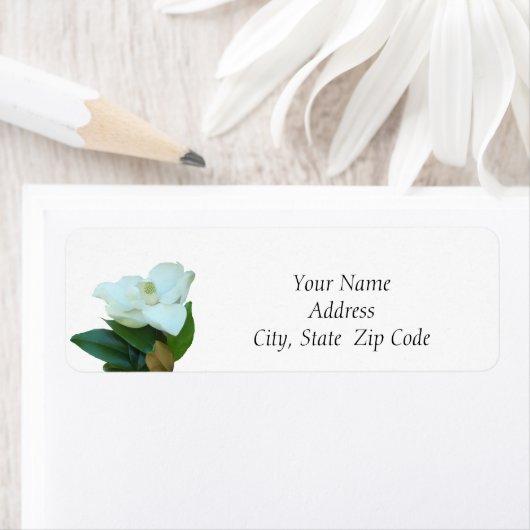 Magnolia Blume Rücksendeadressen-Aufkleber (Insitu)