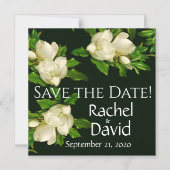 Magnolia-Blume Save the Date dünne Magnetkarte Magneteinladung (Vorderseite)