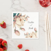 Magnolia-Blume Serviette (Beispiel)