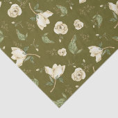 Magnolia Blume und Blätter Botanische Natur Seidenpapier (Ausschnitt)