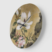 Magnolia Blume und Butterfly Ming Dynsty Große Wanduhr (Winkel)