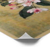 Magnolia Blume und Butterfly Ming Dynsty Poster (Ecke)