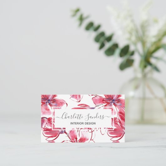 Magnolia-Blume Visitenkarte (Stehend Vorderseite)