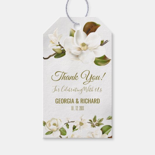Magnolia Blume Wedding Gift Tags Geschenkanhänger (Vorderseite)
