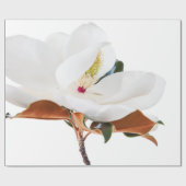 Magnolia Blume Weiße Magnolias Blütenblütenblüte Geschenkpapier (Flach)