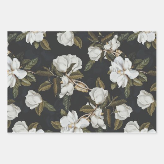 Magnolia Blume Wrapping Paper Geschenkpapier Set (Vorderseite 3)