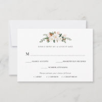 Magnolia Blumengericht Auswahl RSVP Karte