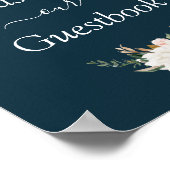 Magnolia Blumenzettel Poster (Ecke)