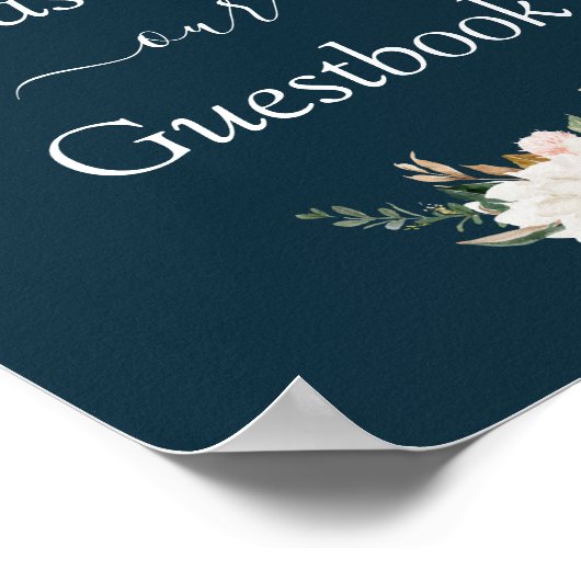 Magnolia Blumenzettel Poster (Ecke)