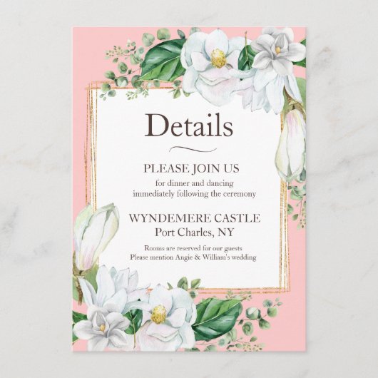 Magnolia Blush Begleitkarte (Vorderseite)