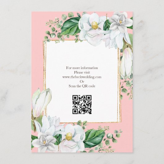 Magnolia Blush Begleitkarte (Rückseite)