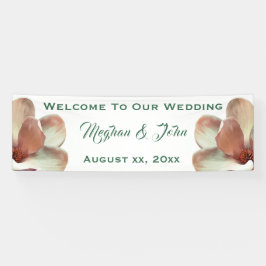 Magnolia Blush - Hochzeitsbanner - 2,5' x 8' Banner