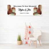 Magnolia Blush - Hochzeitsbanner - 2,5' x 8' Banner (Insitu)